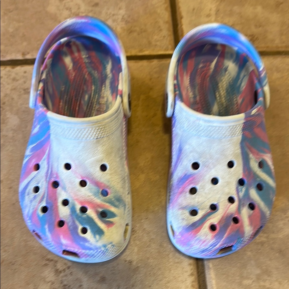Tie Dye Kids Crocs Clogs